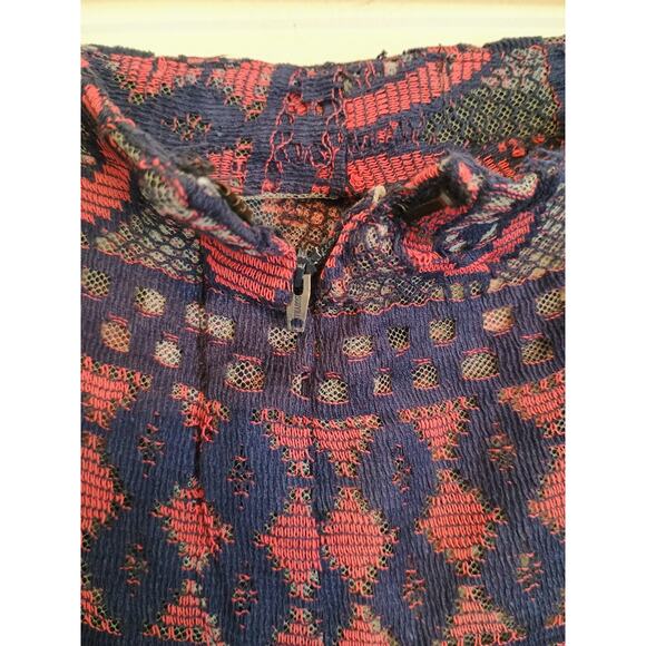 Bohemian Bell Bottom Pants Women 31 Tribal Sheer Retro Bold Festival 70s Hipster - Picture 5 of 5